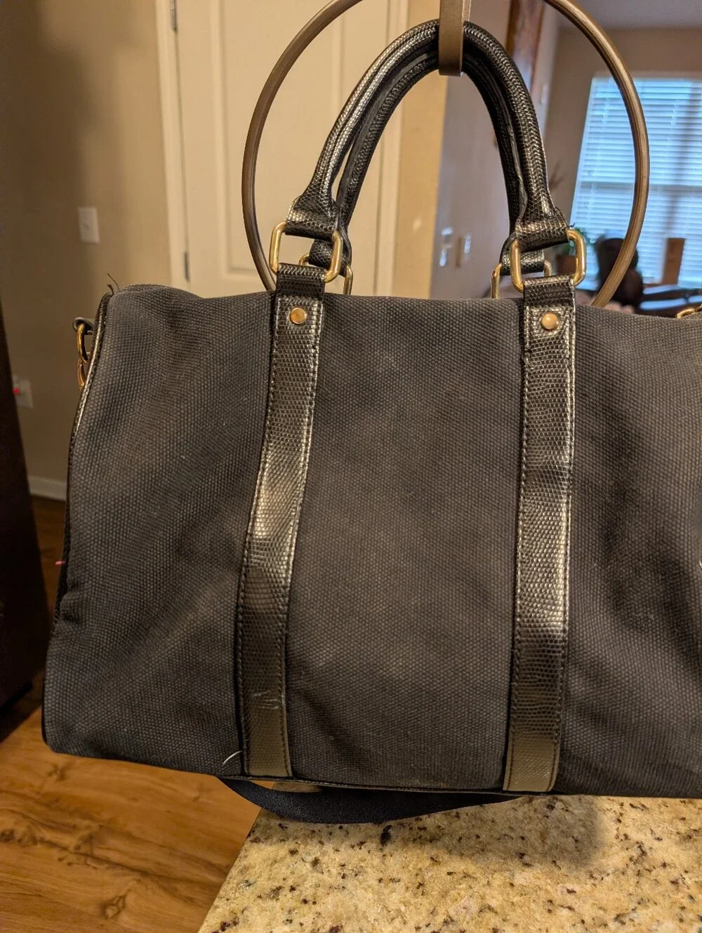 Victoria's Secret Black Handbag Overnight Bag